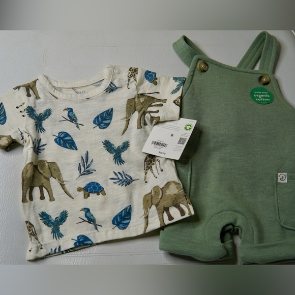 Little Planet Organic Cotton Kids Matching Set - Green - Picture 2 of 2